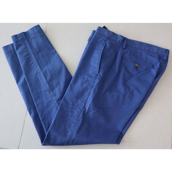 Polo Ralph Lauren Men Sz 32x32 Blue Stretch Straight Fit Washed Chino Pants - Picture 10 of 13